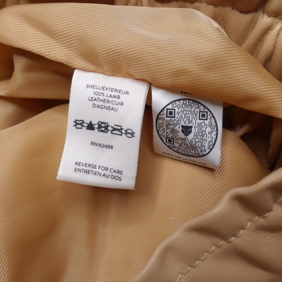 Lita By Ciara Lamb Leather wide leg Short Drawstring size Medium NWT MRSP $398 - Picture 12 of 12